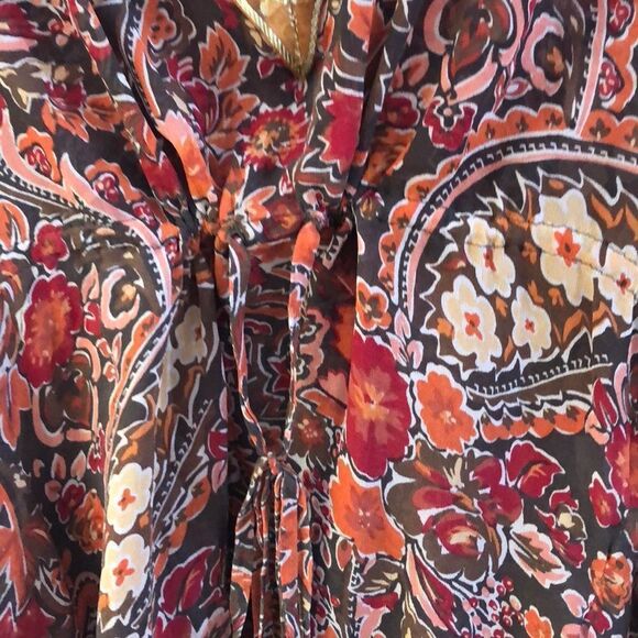 Banana Republic chiffon bohemian peasant top M/L - Picture 4 of 6